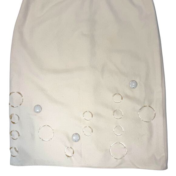 Akris Punto Cream Wool Angora Sheath Dress 8 F40 D38 Switzerland - Picture 6 of 10